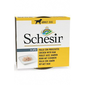 Schesir Dog Cons. Felnőtt csirke/hám 150g