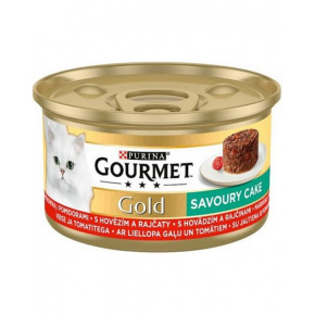 Nestlé GOURMET GOLD Sós sütemény marhahússal és paradicsomkonzervvel.12x85 g