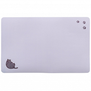 Macska alátét, Kövér macska mancsokkal, 44 x 28 cm, szürke