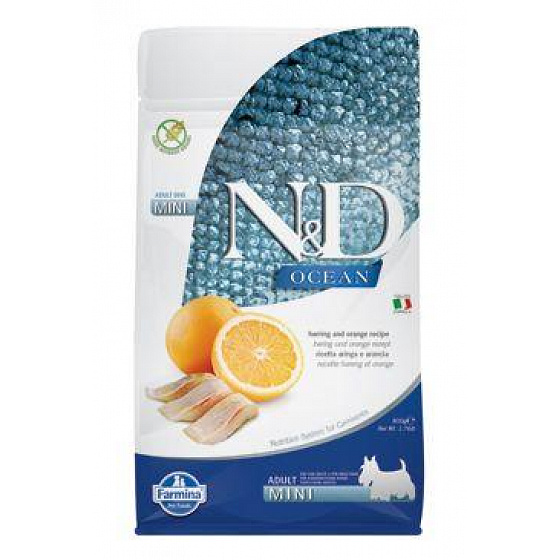 N&D OCEAN DOG Adult Mini hering és narancs 800g