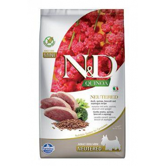 N&D Quinoa DOG ivartalanított kacsa&Brokkoli&sp. 2,5kg