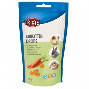 CARROT DROPS - sárgarépa cseppek, rágcsáló csemege, 75 g