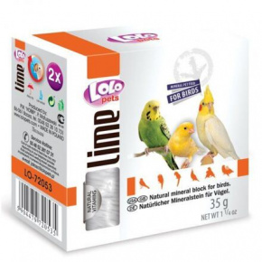 LOLOpets LIME természetes ásványi kő madaraknak 35 g