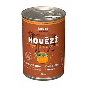 Louie Dog konz. Marhahús sütőtökkel, cukkinivel és prebiotikumokkal 400g