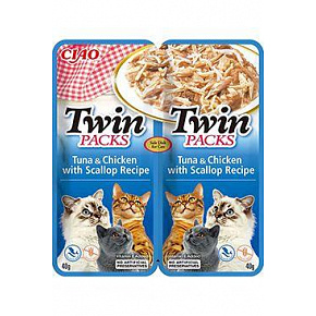 Churu Cat Twin Packs Tonhal&Csirke&Kagyló Lében 2x40g