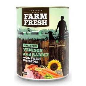 Farm Fresh Dog Venision&Rabit+édeskrumpli konzervek 800g