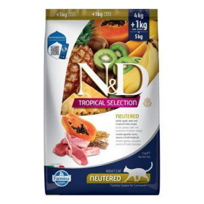 N&D TROPICAL SELECTION CAT Lamb ivartalanított 4+1kg