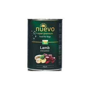 NUEVO dog Adult Lamb & Potato bal. 6 x 400 g-os konzervdoboz