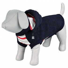 Sötétkék gyapjú mellény ASSISI kötött szegéllyel Sötétkék gyapjú mellény ASSISI kötött szegéllyel