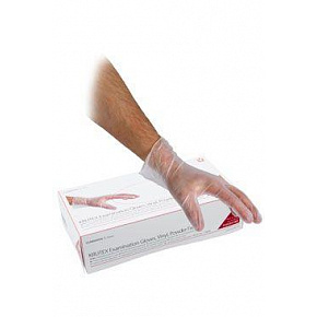 Kesztyű nem.magas.KRUTEX Vinyl méret.S/100db por nélkül