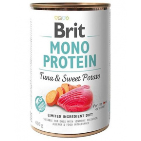 Brit Monoprotein tonhal és édesburgonya 400 g-os konzervdobozban