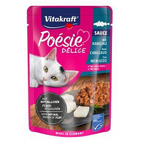 Vitakraft Cat Poésie DéliSauce zseb tőkehal 85g Vitakraft Cat Poésie DéliSauce zseb tőkehal 85g