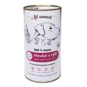 All Animals DOG darált marhahús rizzsel 1200g