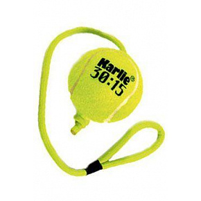 Játékkutya Teniszlabda zsinórra fűzve 8cm sárga KAR