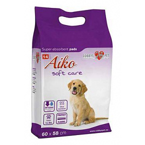 Aiko Soft Care nedvességelnyelő alátét kutyáknak, 60x58cm, 14db