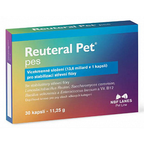Reuteral Pet több törzsből álló probiotikum 30 kapszula.