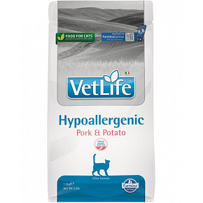 Vet Life Natural CAT Hypo sertéshús és burgonya 1,5kg Vet Life Natural CAT Hypo sertéshús és burgonya 1,5kg