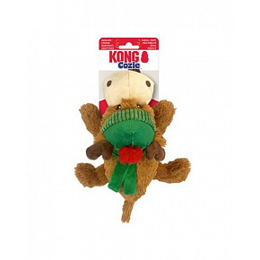 Kong Dog Holiday Cozie Reindeer sípoló játék, poliészter, M