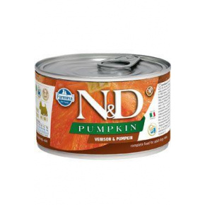 N&D DOG PUMPKIN Adult Szarvashús és sütőtök Mini 140g