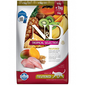 N&D TROPICAL SELECTION CAT Lamb Neutered 4+1kg