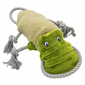 Krokodil sípoló, plüss játék kutyáknak 34 cm, HipHop Dog