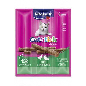 Vitakraft Cat csemege. Stick Classic nyúl+kacsa 3x6g