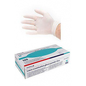 A kesztyű nem jó.magasabb.CVET latex M/100db púder nélkül, fehér