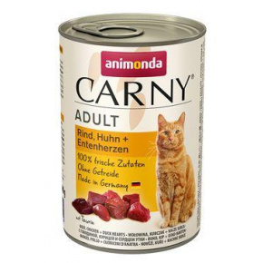 Animonda hátrányok. cat CARNY Adult marhahús/csirke/kacsa 400g