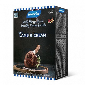 SMOOKIES Premium LAMB - bárány keksz 100% emberi minőségű, 200g