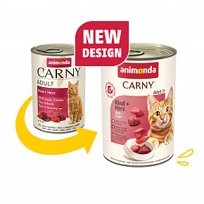 ANIMONDA konzerv CARNY Adult - marhahús, szív 400g ANIMONDA konzerv CARNY Adult - marhahús, szív 400g