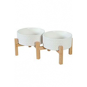 Kerámia tál KERAMO DUO 1,4l fehér Zolux