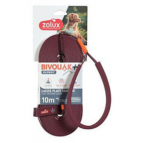 Vodítko pes BIVOUAK ploché,silik.15mm/10m červenáZolux