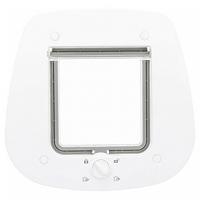 Átjáróajtó macskának, 4 irányú, üvegajtóhoz, 27x26cm, fehér Átjáróajtó macskának, 4 irányú, üvegajtóhoz, 27x26cm, fehér