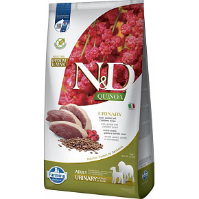 Farmina N&D kutya QUINOA (GF) felnőtt közepes/nagy húgyúti, kacsa & áfonya 7 kg