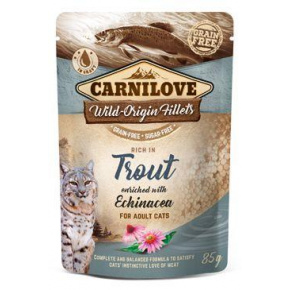 Carnilove Cat Pouch Pisztráng Echinaceával dúsított zacskó 85g