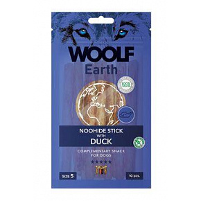 WOOLF Earth temetkezés. NooHide S Sticks kacsával 90g