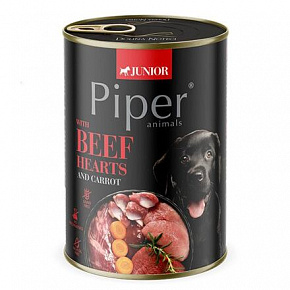 PIPER JUNIOR marhahússzívvel és sárgarépával, konzerv kölyökkutyáknak 400 g PIPER JUNIOR marhahússzívvel és sárgarépával, konzerv kölyökkutyáknak 400 g