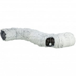 HARVEY plüss játszó alagút / fánk, Ø 25 cm/160 cm, szürke