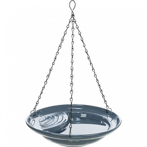 Kültéri kerámia függő madárfürdő, 550ml / 26 cm, kék