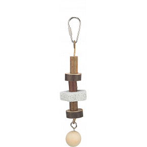 Natural Living-Fa kerekek, lávakő madaraknak 16cm