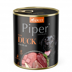 ÚJ PIPER kacsával és körtével, kutyakonzerv 800 g
