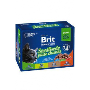 Brit Premium Cat Pocket sterilizált tányér 1200g(12x100g)