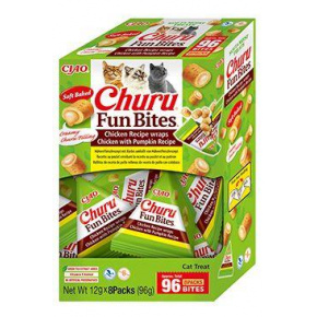 Churu Cat BOX Fun Bites Csirke tekercsek Csirke & Sütőtök 8x12g