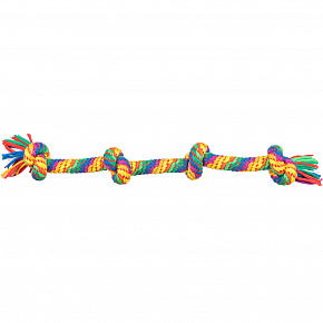 Játék súlyzó / húzójáték 61 cm, 4 csomó, többszínű - KORLÁTOZOTT AJÁNLAT