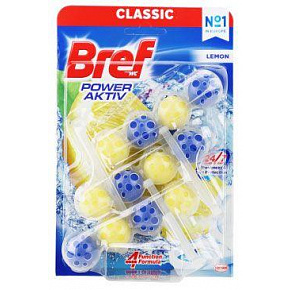 Wc blokk Bref Power Aktiv Lemon golyók 3x50g