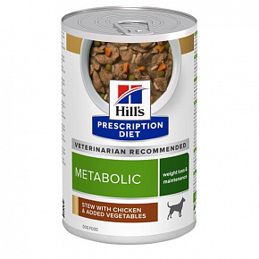 HILLS PD CA Adult METABOLIC Csirke&zöldség Ragu Konzerv 354 g