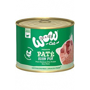 WOW Macska konz. Adult Paté PUR csirke 200g