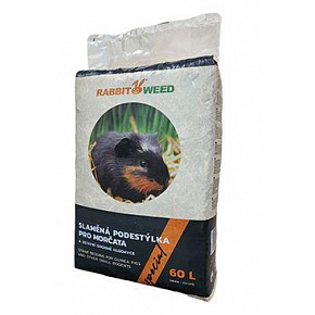 Speciális szalmás alom tengerimalacoknak RabbitWeed 60l