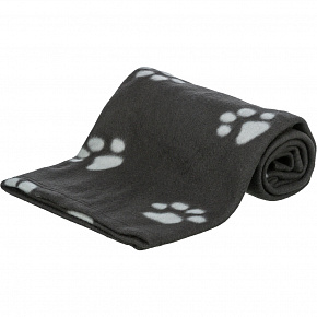 BEANY polár takaró 100x70cm - fekete fehér mancsokkal