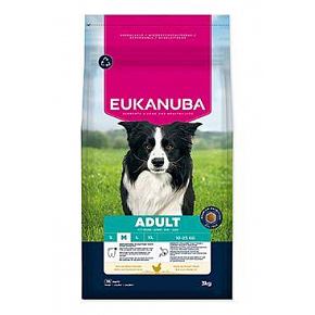 Eukanuba Dog Adult Medium friss csirkében gazdag 3kg